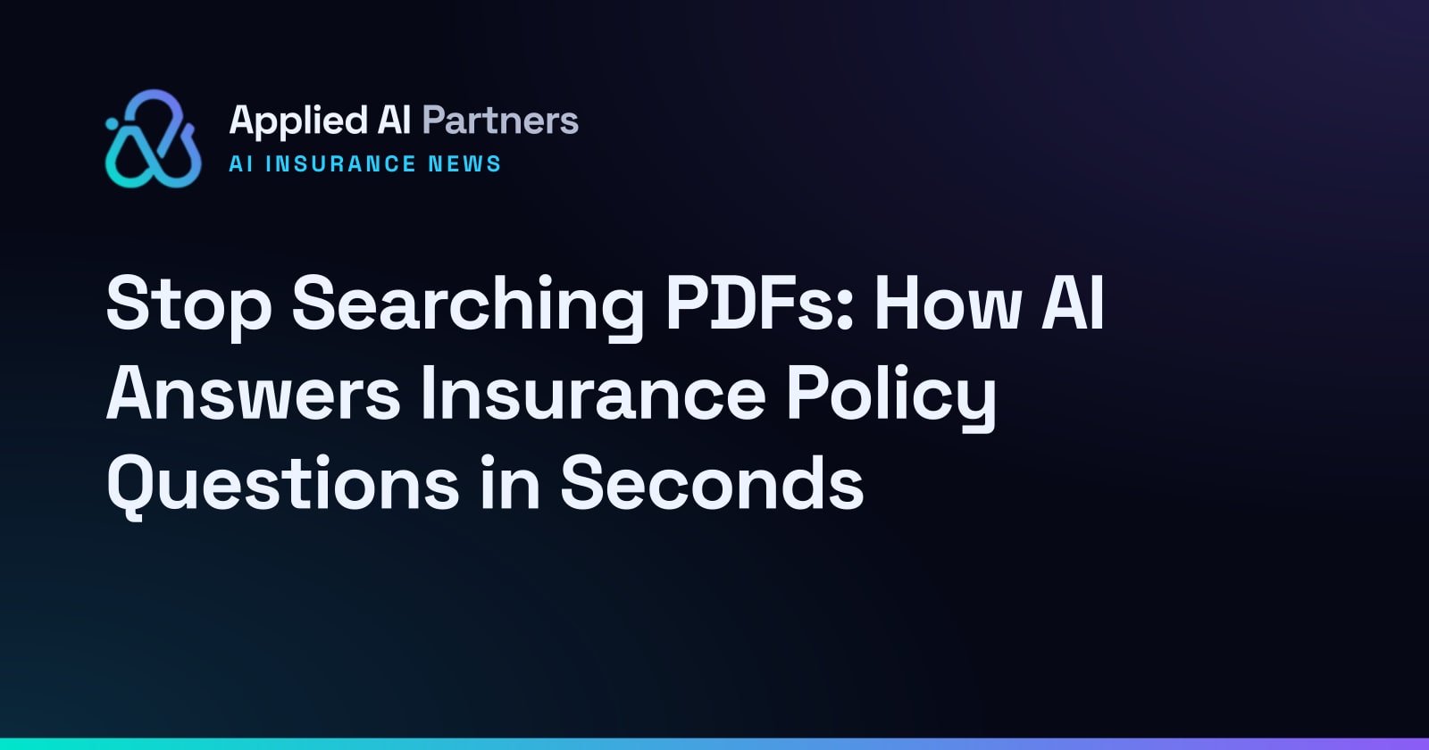Stop Searching PDFs: How AI Answers Insurance Policy Questions in Seconds